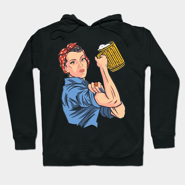 BEER WOMAN Hoodie by madeinchorley